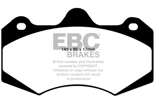 EBC 05-08 Morgan Aero 8 4.4 Redstuff Front Brake Pads - Blais Performance Parts