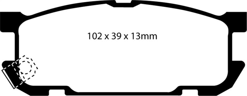 EBC 01-03 Mazda Miata MX5 1.8 (Sports Suspension) Yellowstuff Rear Brake Pads - Blais Performance Parts