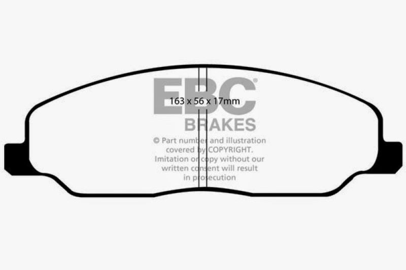 EBC 05-10 Ford Mustang 4.0 Yellowstuff Front Brake Pads - Blais Performance Parts