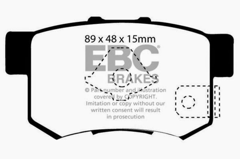 EBC 10-12 Acura RDX 2.3 Turbo Redstuff Rear Brake Pads - Blais Performance Parts