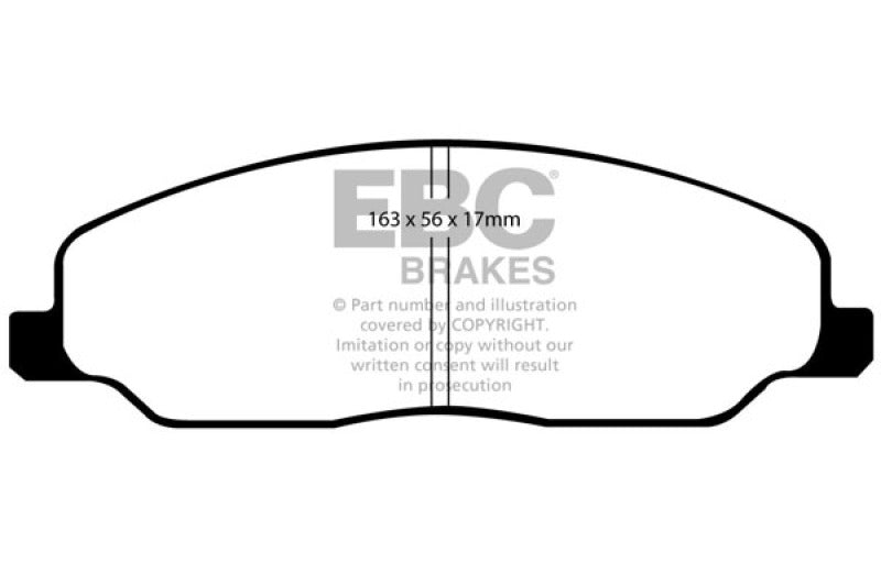 EBC 05-10 Ford Mustang 4.0 Yellowstuff Front Brake Pads - Blais Performance Parts