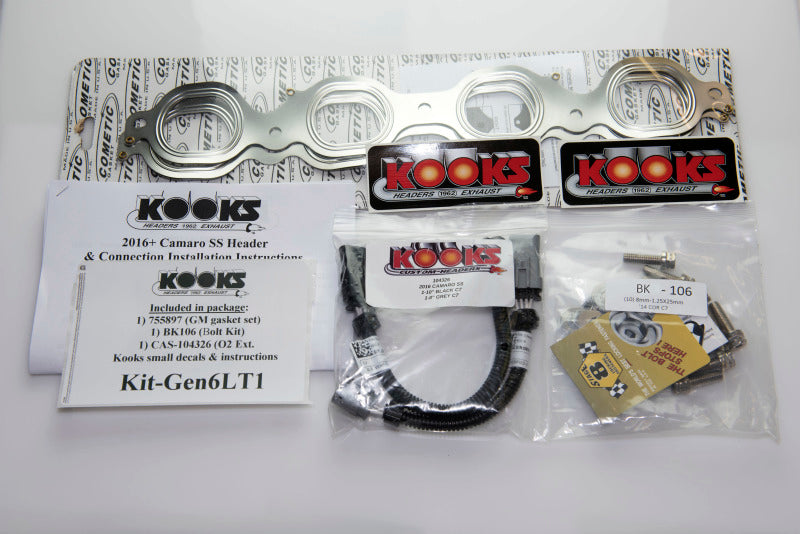 Kooks 2016+ Chevy Camaro SS 2in x 3in SS Longtube Headers w/ High Flow Catted Connection Pipes - Blais Performance Parts