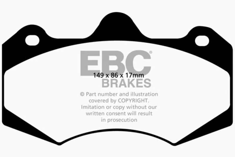 EBC 05-08 Morgan Aero 8 4.4 Redstuff Front Brake Pads - Blais Performance Parts