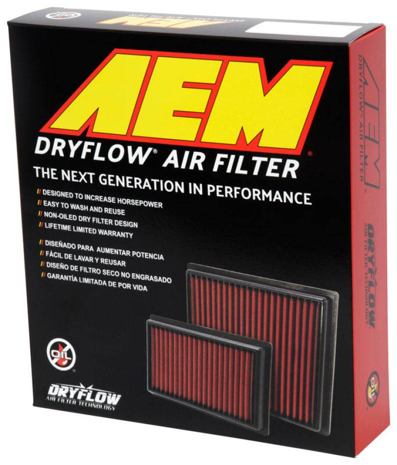 AEM 07-10 Impreza / 08-10 Forester 8.75in O/S L x 8.563in O/S W x 2.438in H DryFlow Air Filter - Blais Performance Parts