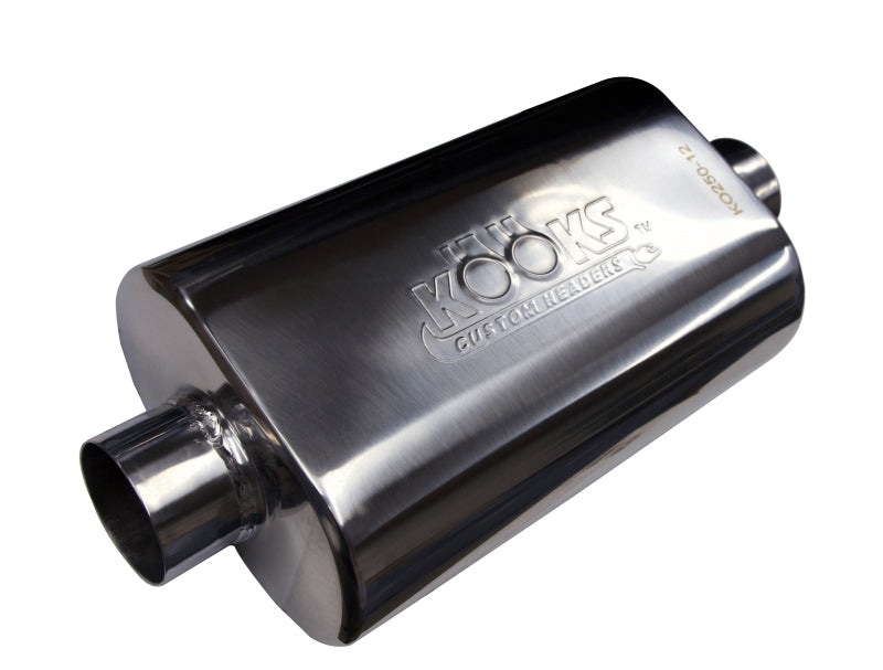 Kooks Universal 2 1/2in Center/Center Oval Muffler (4x8x12) - Blais Performance Parts
