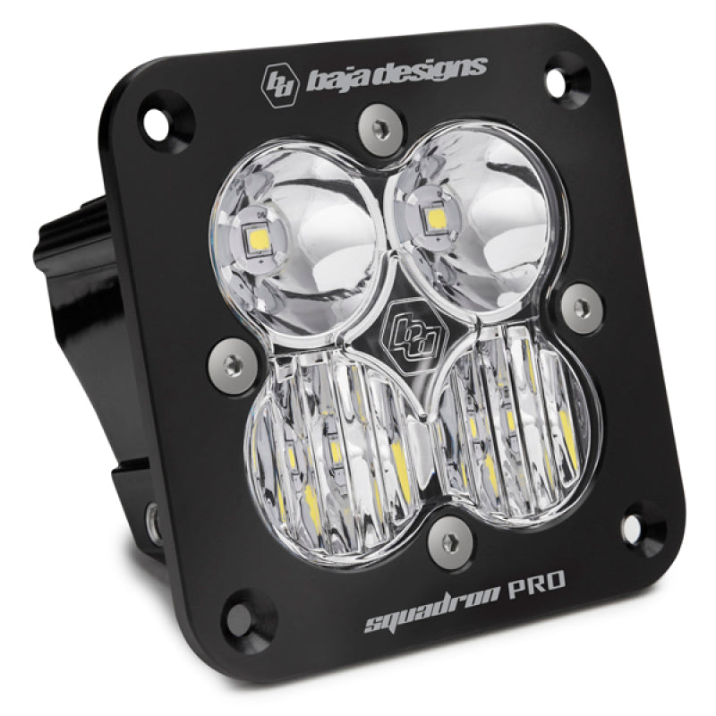 Baja Designs Squadron Pro Driving/Combo Pattern Flush Mount Black LED Light Pod - Clear - Blais Performance Parts