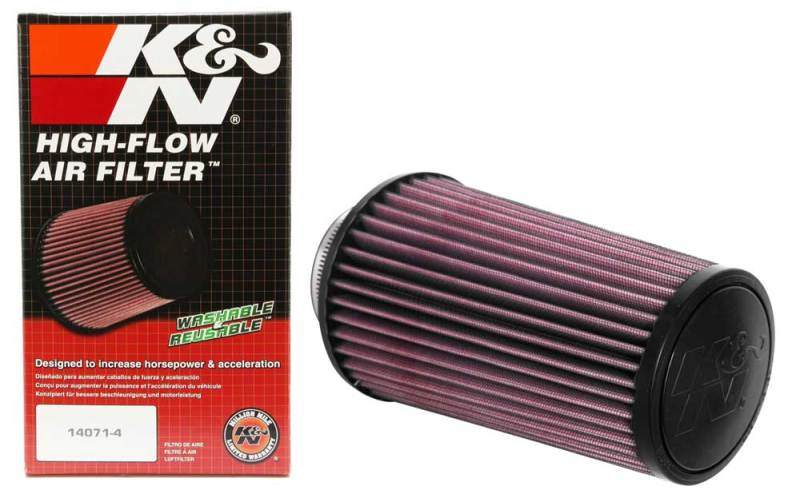 K&N Universal Round Tapered Filter 3 inch FLG / 5 inch Bottom / 4 inch Top / 7 7/8 inch Height - Blais Performance Parts