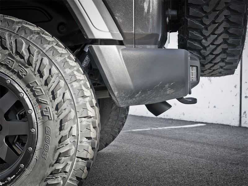 aFe MACH Force-Xp Axle-Back Exhaust System w/Black Tip 18-20 Jeep Wrangler L4-2.0T / V6-3.6L - Blais Performance Parts