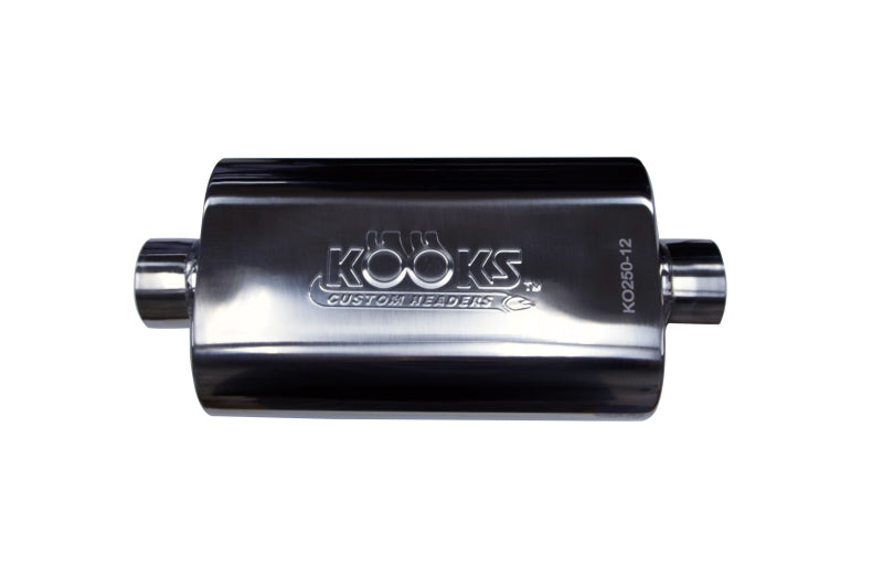 Kooks Universal 2 1/2in Center/Center Oval Muffler (4x8x12) - Blais Performance Parts