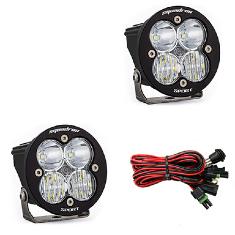 Baja Designs Squadron R Sport Driving/Combo Pair LED Light Pods - Clear - Blais Performance Parts
