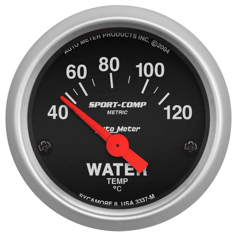 Autometer Sport-Comp 52mm 40-120 Degree Short Sweep Electronic Water Temperature Gauge - Blais Performance Parts