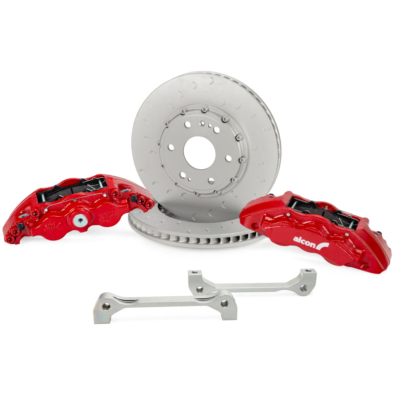 Alcon 2021+ RAM TRX 376x42mm Rotors 6-Piston Red Calipers Front Brake Upgrade Kit - Blais Performance Parts