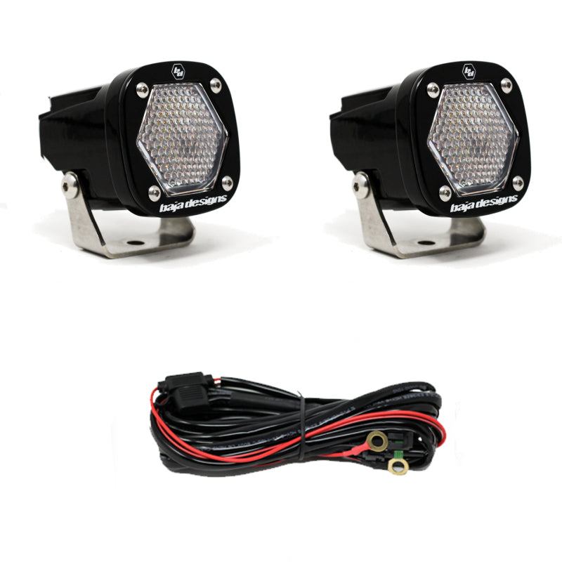Baja Designs S1 Work/Scene LED Light w/ Mounting Bracket Pair - Blais Performance Parts