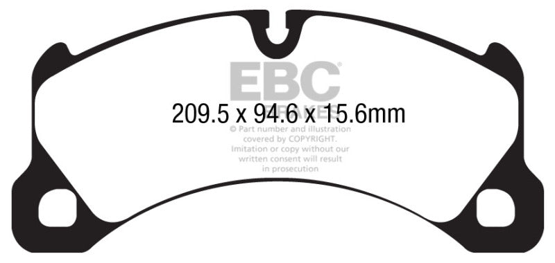 EBC 10+ Porsche Cayenne 3.6 Yellowstuff Front Brake Pads - Blais Performance Parts