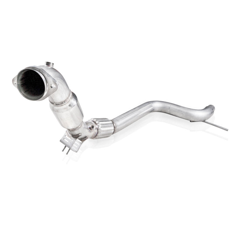 Stainless Works 2015-16 Mustang Downpipe 3in High-Flow Cats Factory Connection - Blais Performance Parts