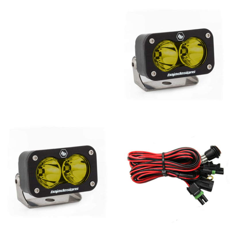 Baja Designs S2 Sport Work/Scene Pattern Pair LED Work Light - Amber - Blais Performance Parts