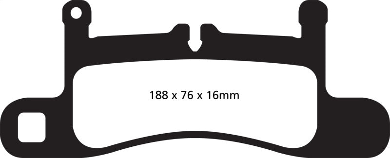 EBC 12-15 Porsche 911 (991) (Cast Iron Rotor only) 3.4 Carrera Yellowstuff Rear Brake Pads - Blais Performance Parts