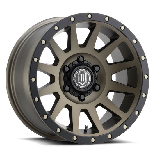 ICON Compression 17x8.5 6x5.5 0mm Offset 4.75in BS 106.1mm Bore Bronze Wheel - Blais Performance Parts