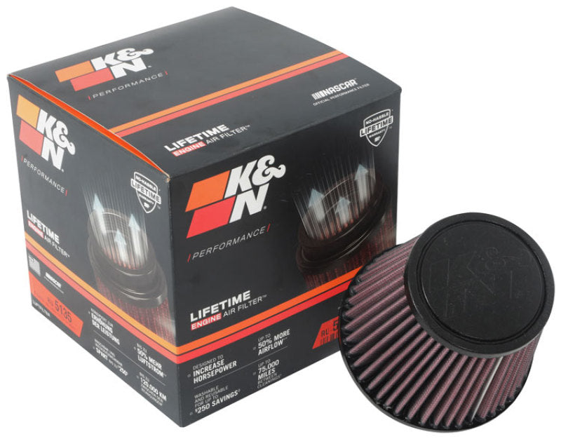 K&N Universal Clamp-On Air Filter 2-3/4in FLG / 5-1/16in B / 3-1/2in T / 4-3/8in H - Blais Performance Parts