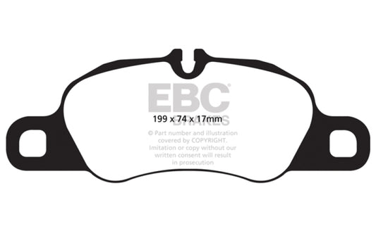 EBC 09-12 Porsche 911 (997) (Cast Iron Rotor only) 3.6 Carrera 2 Yellowstuff Front Brake Pads - Blais Performance Parts