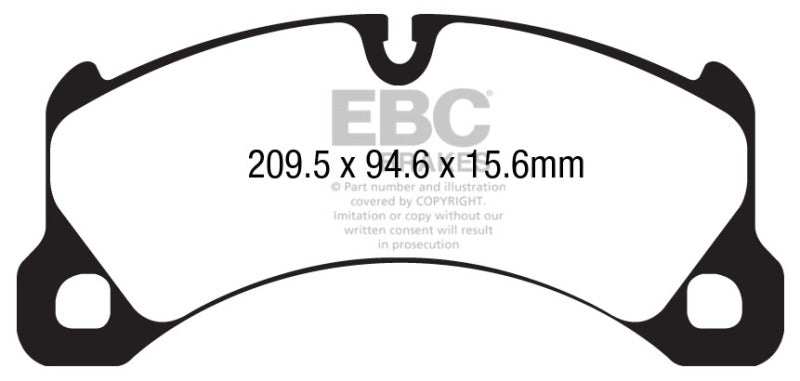EBC 10+ Porsche Cayenne 3.6 Yellowstuff Front Brake Pads - Blais Performance Parts