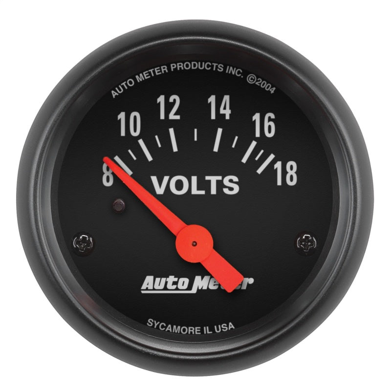Autometer Z-Series 52mm 8-18 Volts Volmeter Gauge - Blais Performance Parts