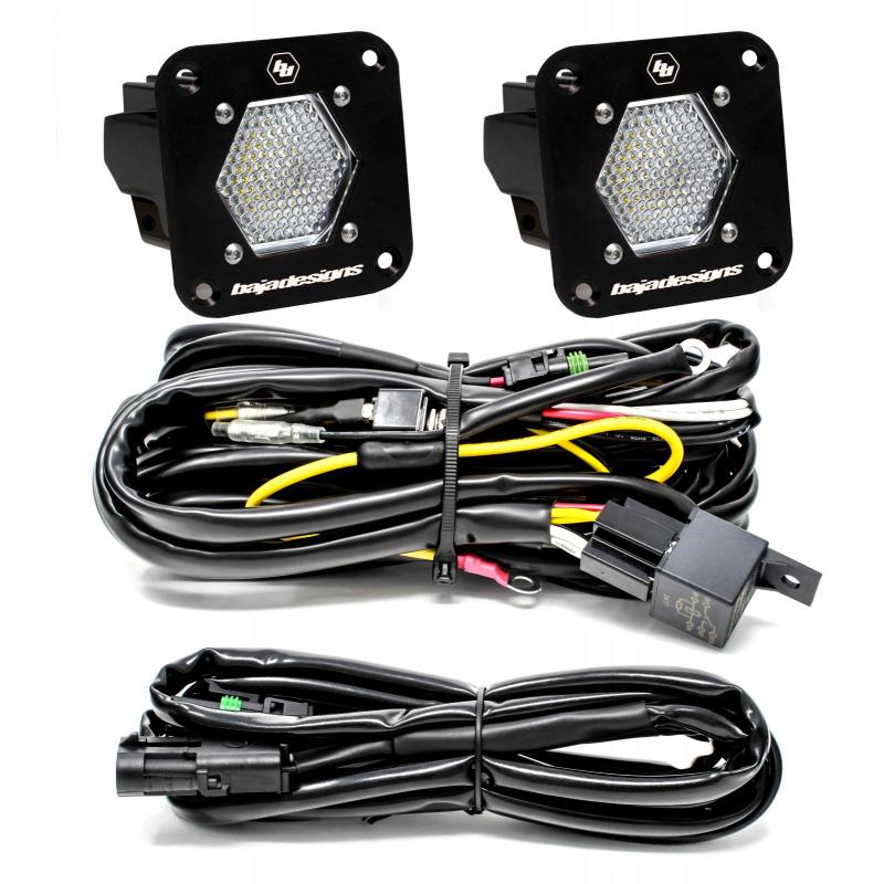 Baja Designs S1 Work/Scene LED Light Backup Kit w/ Mounting Bracket Pair - Blais Performance Parts