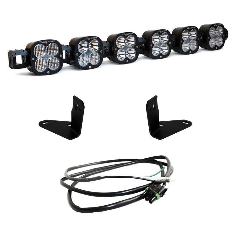 Baja Designs 2021+ Ford Bronco 6 XL Linkable Light Bar Kit Steel Bumper Mount w/Upfitter - Blais Performance Parts