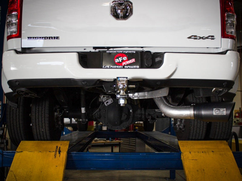 aFe ATLAS 5in DPF-Back Alum Steel Exhaust System w/Polished Tip 19-20 Ram Diesel Trucks L6-6.7L (td) - Blais Performance Parts