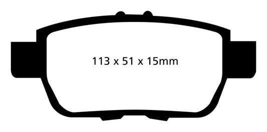 EBC 09-14 Acura TL 3.5 Redstuff Rear Brake Pads - Blais Performance Parts