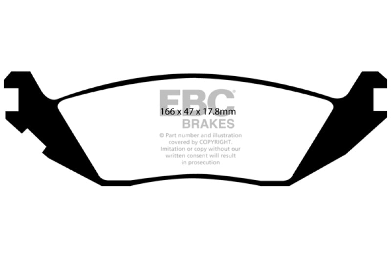 EBC 2019+ Ram 1500 Classic 3.6L/5.7L Yellowstuff Rear Brake Pads - Blais Performance Parts