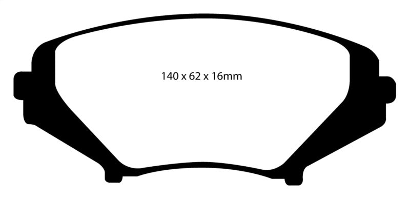 EBC 03-12 Mazda RX8 1.3 Rotary (Standard Suspension) Yellowstuff Front Brake Pads - Blais Performance Parts