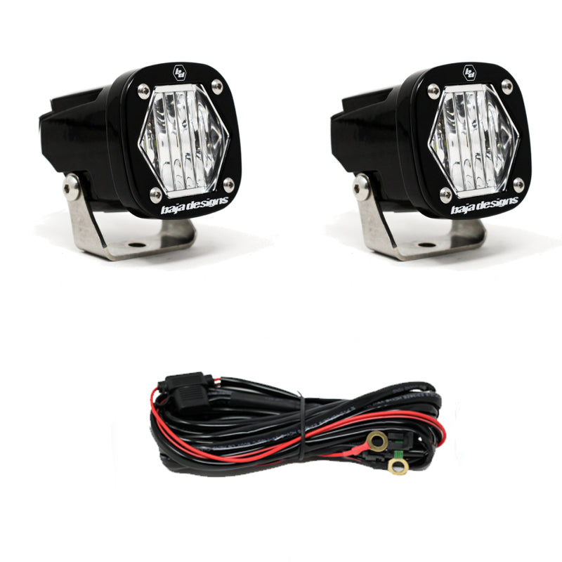 Baja Designs S1 Wide Cornering LED Light w/ Mounting Bracket Pair - Blais Performance Parts