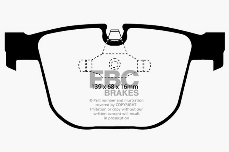 EBC 08-10 BMW M3 4.0 (E90) Redstuff Rear Brake Pads - Blais Performance Parts