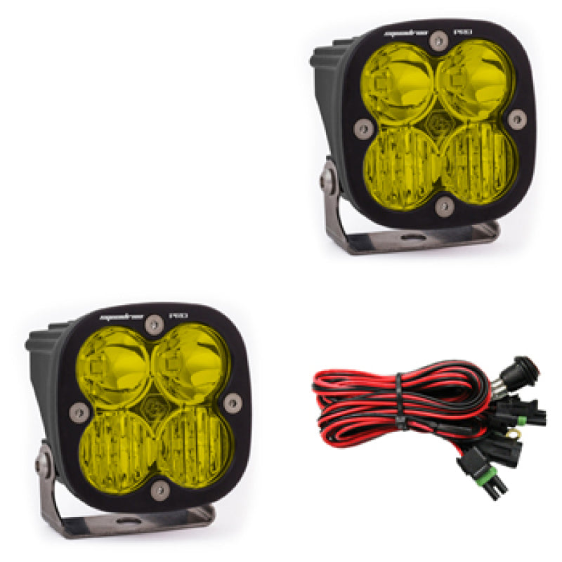 Baja Designs Squadron Pro Series Driving Combo Pattern Pair LED Light Pods - Amber - Blais Performance Parts