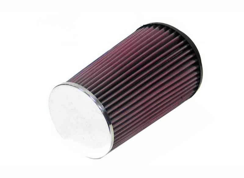 K&N Universal Chrome Filter 4 inch FLG / 5 3/8 inch Bottom / 4 1/2 inch Top / 8 inch Height - Blais Performance Parts