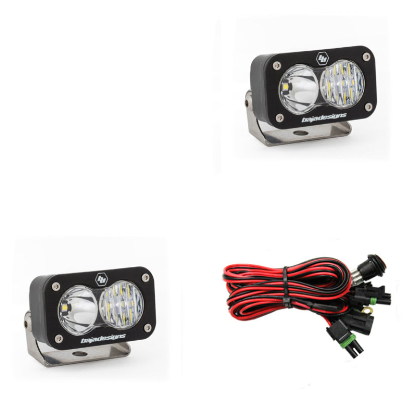 Baja Designs S2 Sport Driving Combo Pattern Pair LED Work Light - Clear - Blais Performance Parts