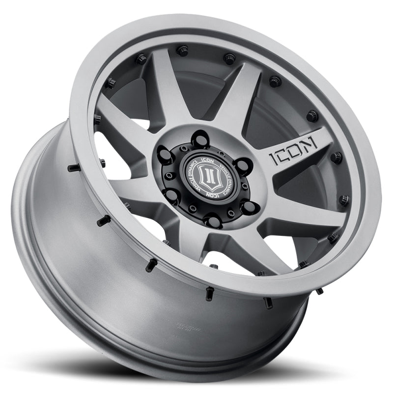 ICON Rebound Pro 17x8.5 5x4.5 0mm Offset 4.75in BS 71.5mm Bore Titanium Wheel - Blais Performance Parts