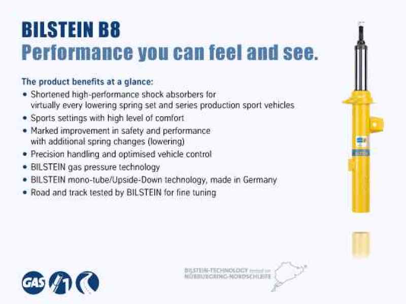 Bilstein B8 SP 01-05 BMW 325xi/330xi Front Right Monotube Strut Assembly - Blais Performance Parts