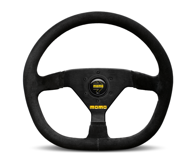 Momo MOD88 Steering Wheel 350 mm - Black Suede/Black Spokes - Blais Performance Parts