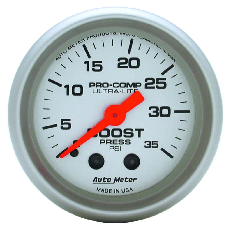 Autometer Ultra-Lite 52mm 35 PSI Mechanical Boost Gauge - Blais Performance Parts