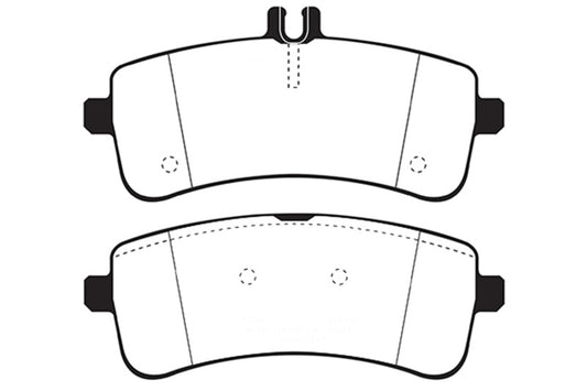 EBC 2015+ Mercedes-Benz C63 S AMG (W205) 4.0L Twin Turbo Redstuff Rear Brake Pads - Blais Performance Parts