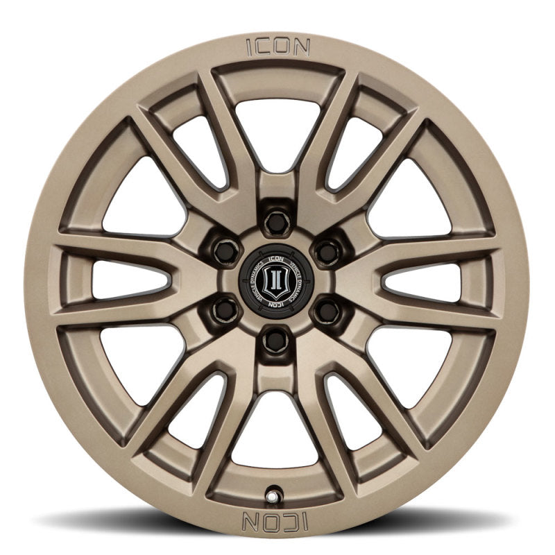 ICON Vector 6 17x8.5 6x5.5 0mm Offset 4.75in BS 106.1mm Bore Bronze Wheel - Blais Performance Parts