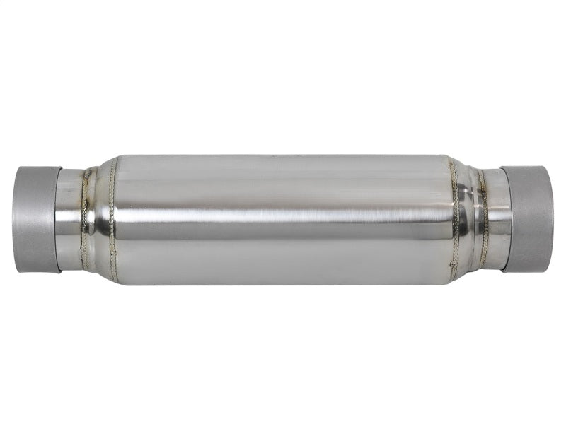 aFe MACH Force-Xp 409 SS Resonator 3in. Inlet/Outlet / 4in. Diameter / 12in. Body / 16in. Length - Blais Performance Parts