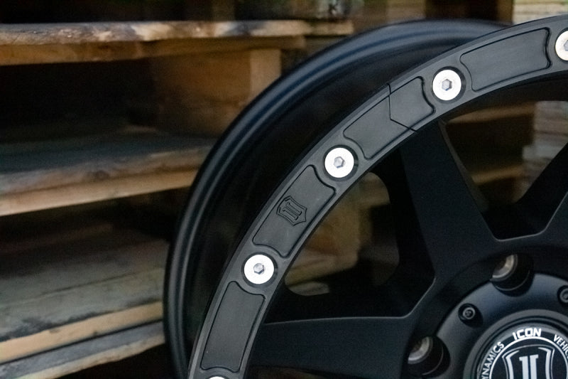 ICON 17in Compression/Alpha/Rebound Wheel Rock Ring Kit (20 Bolt) - Blais Performance Parts