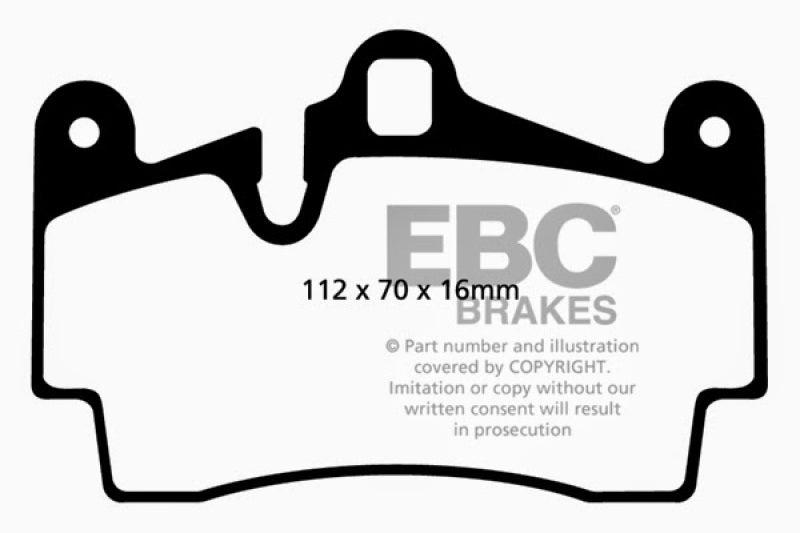 EBC 04-07 Porsche Cayenne 3.2 Redstuff Rear Brake Pads - Blais Performance Parts