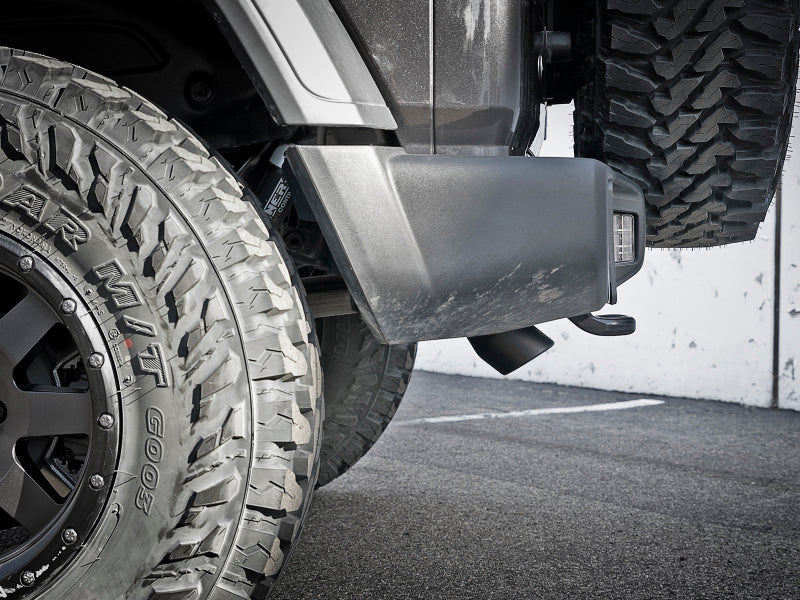 aFe MACH Force-Xp Axle-Back Exhaust System w/Black Tip 18-20 Jeep Wrangler L4-2.0T / V6-3.6L - Blais Performance Parts