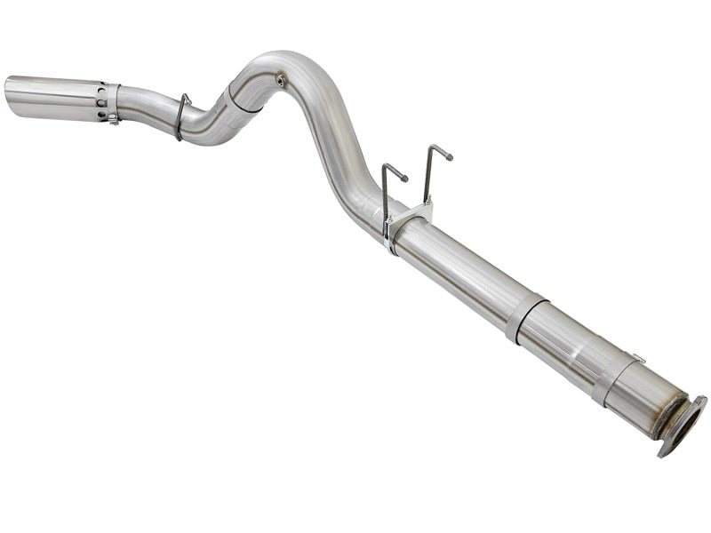 aFe ATLAS 5in DPF-Back Alum Steel Exhaust System w/Polished Tip 2017 Ford Diesel Trucks V8-6.7L (td) - Blais Performance Parts