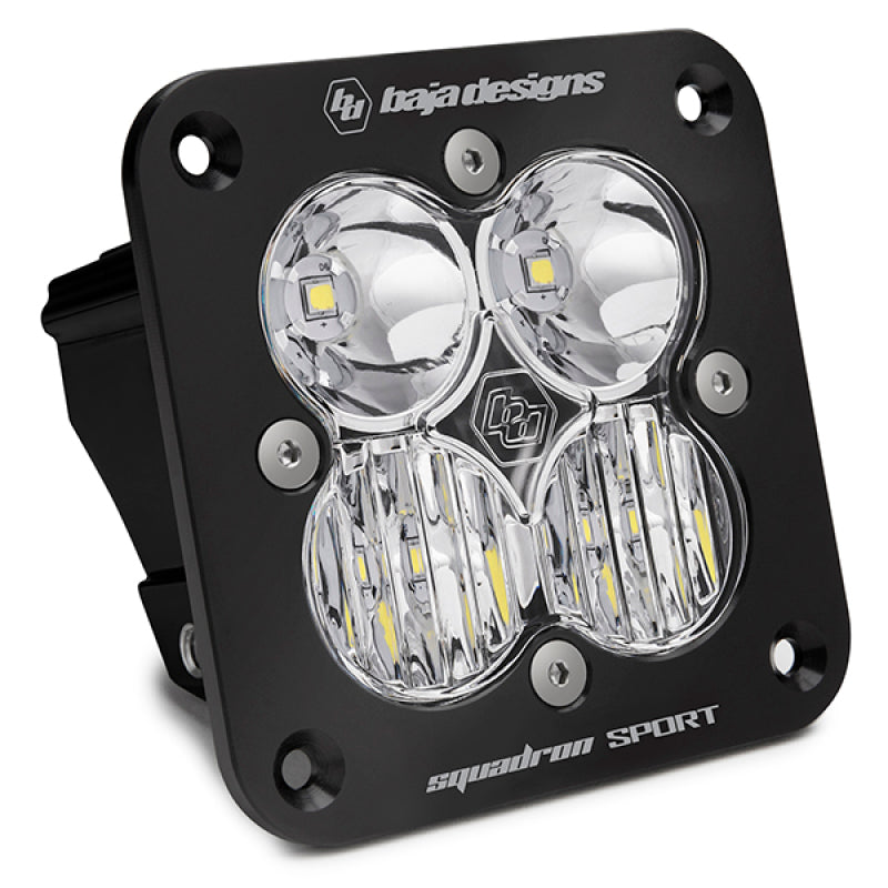 Baja Designs Squadron Sport Driving/Combo Pattern Flush Mount Black LED Light Pod - Clear - Blais Performance Parts
