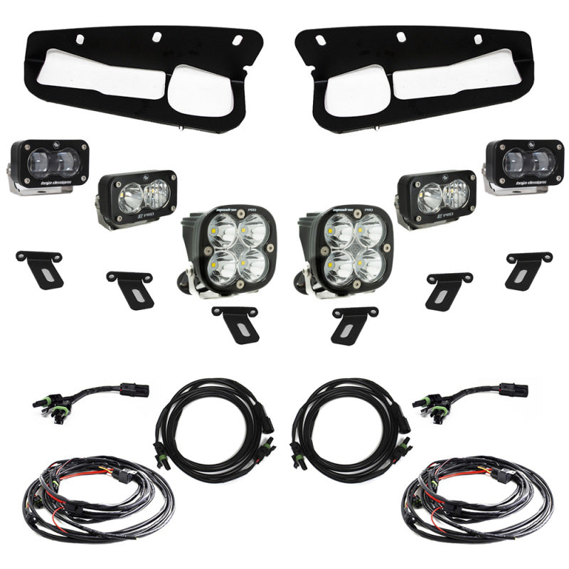 Baja Designs 21-22 Ford Bronco w/Steel Bumper S2 SAE Pro Fog Pocket Light Kit - Clear - Blais Performance Parts